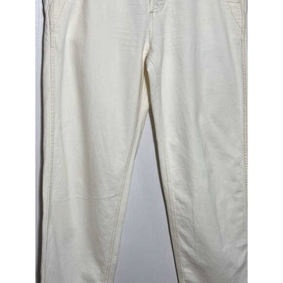 Madewell Patch Pocket Jeans Mens 31 White Ivory Ecru Relaxed Summer Denim New - Picture 5 of 16